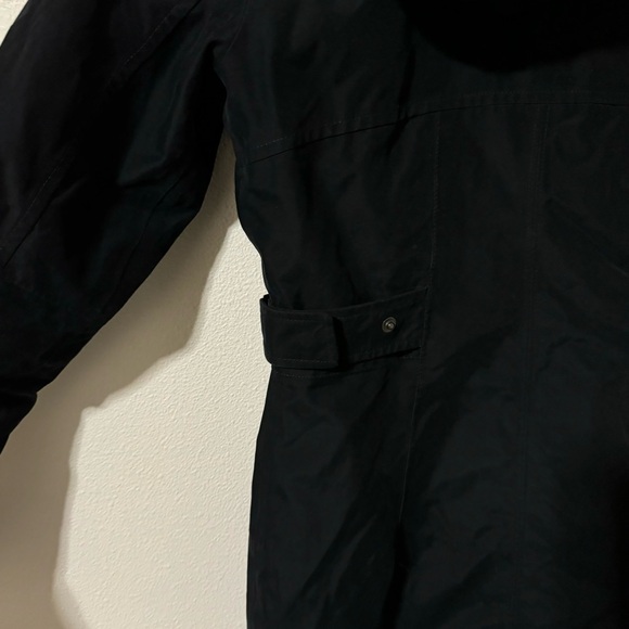 The North Face Laney Trench Coat Black DryVent Cinch Waist Hood Longline X-Small - Picture 10 of 15
